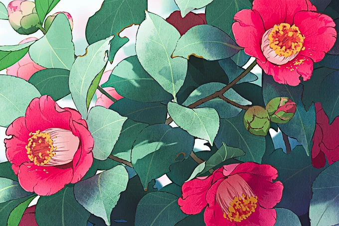 Backgrounds from Heike Monogatari ( 平家物語, 2021, Science SARU, AD : Tomotaka Kubo ) 