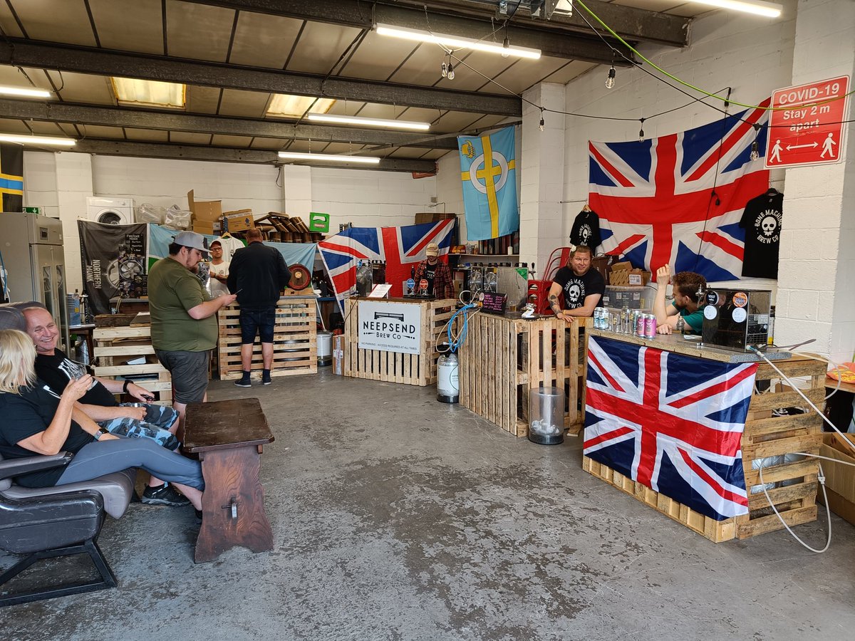 Few technical hitches but we're up and running at a very patriotic-looking beer festival out on by our chums Tom Said in Alfreton. Pouring today and tomorrow.