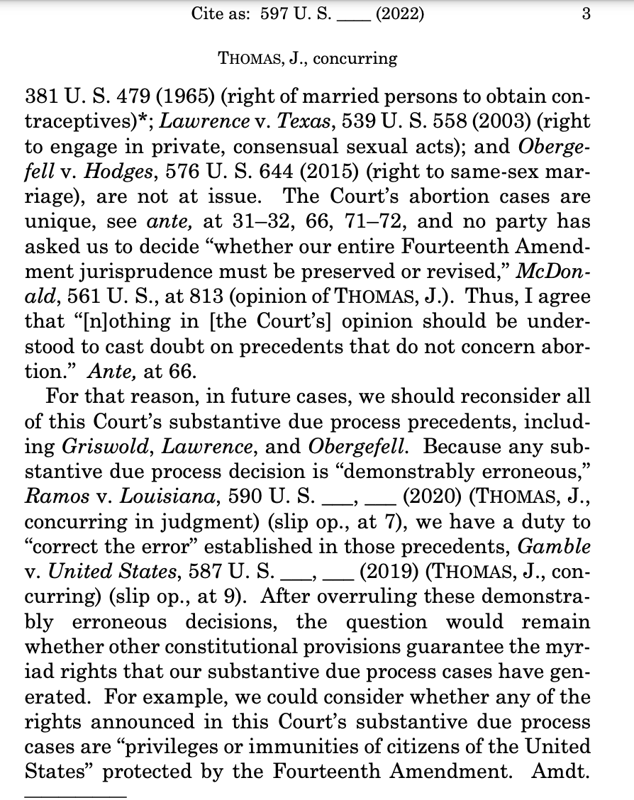 JUSTICE THOMAS WANTS TO RECONSIDER CRIMINALIZING GAY PEOPLE