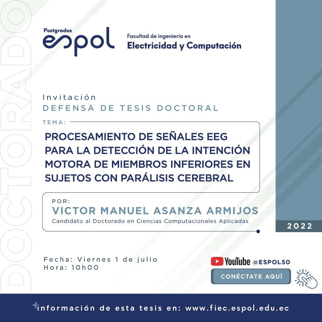 postgrados_fiec's tweet photo. Invitamos a toda la Comunidad Politécnica a la defensa de la tesis Doctoral de Víctor Manuel Asanza Armijos.

La transmisión en vivo será realizada por medio de la cuenta de ESPOL en la plataforma Youtube.
 
#ADNESPOL 
#OrgulloPolitécnico https://t.co/Cq7KQYf57b