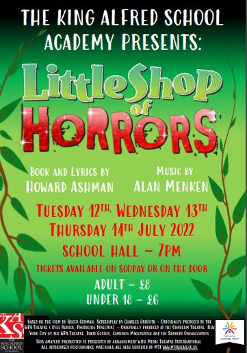 Sneak peak of our promo video for our production ‘Little Shop of Horrors’ - make sure you come and watch! 12th - 14th July #beproud #amazingstudents youtube.com/watch?v=zvCkjm…