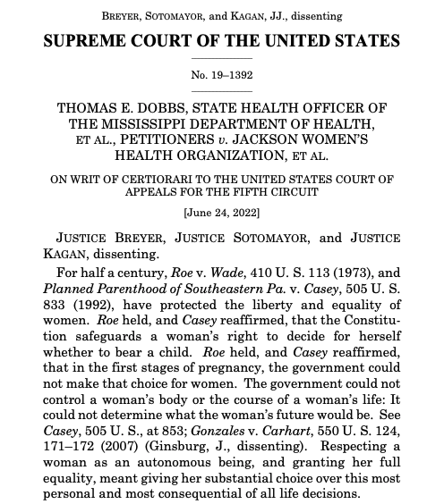 Justices Kagan, Breyer, & Sotomayor issue a rare joint dissent