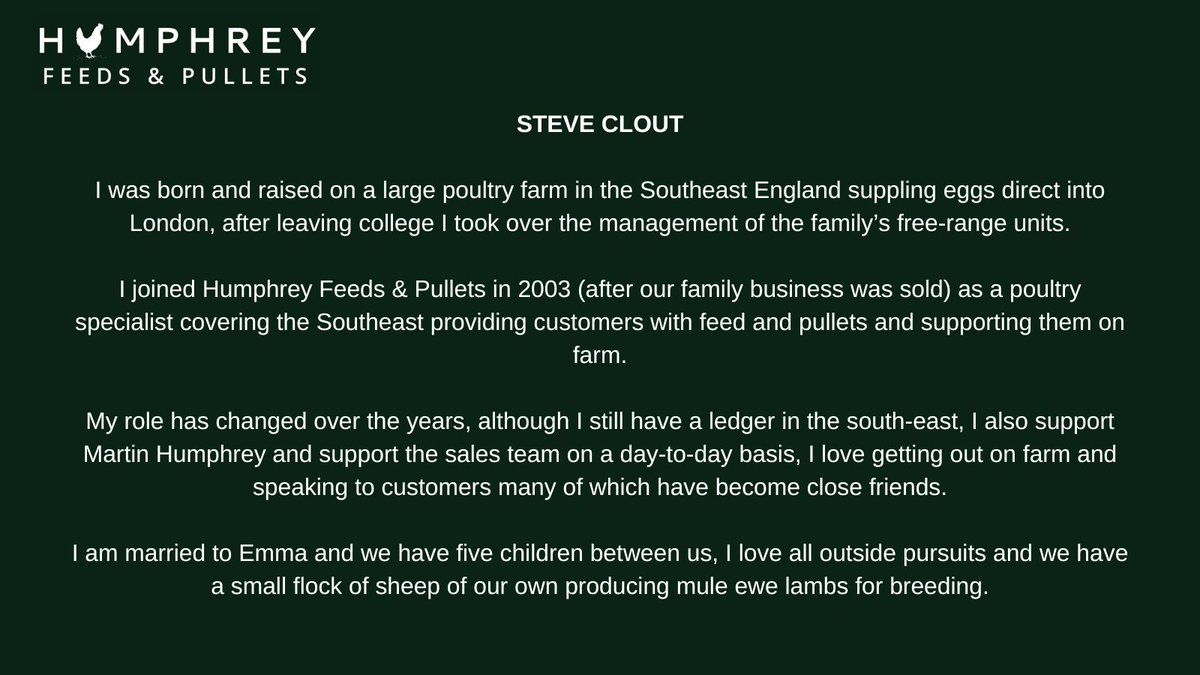 WHFandP's tweet photo. 🐓 Introducing the Team 🐓

STEVE CLOUT
'I was born and raised on a large poultry farm in the South-East England suppling eggs direct into London, after leaving college I took over the management of the family’s free-range units...

#hfandp #freerangefarming #team #britishfarming https://t.co/nKxF6CUivP