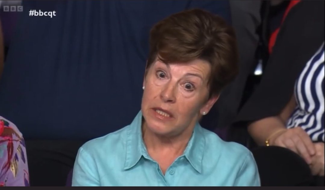 Thedonnellan's tweet photo. Look what happened to the dinosaurs on trampolines #bbcqt https://t.co/mxiM7CJ99x
