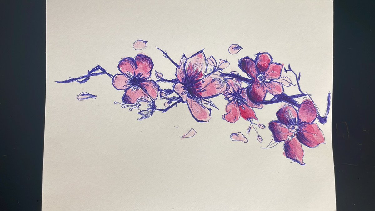 Beautiful hand drawn florals in a thank you card 🌸! I will miss my wonderful Ss 🌟🌟🌟🌟🌟