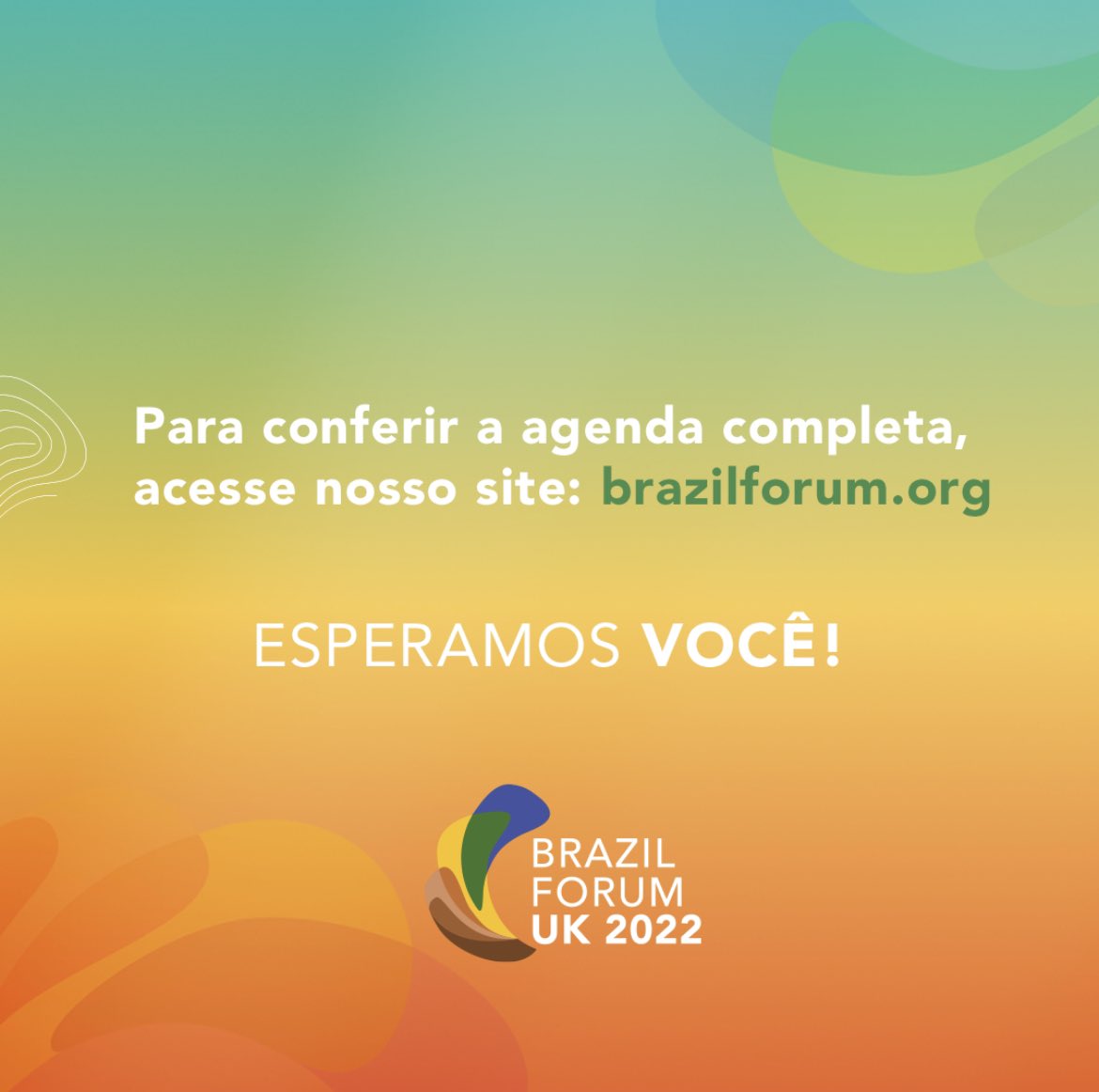 AMANHÃ VAI SER OUTRO DIA: DIA DE #BrazilForumUK2022!

Com o evento prestes a começar, organizamos um resumão de informações importantes para você considerar nos seus preparativos. Segue o fio!