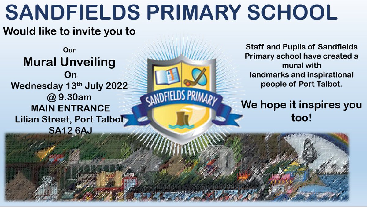 Sandfields_Pri's tweet photo. @michaelsheen @paulpottsmusic and a past pupil of ours @richardhibbard2 are some of the inspirational people that are included in our school mural. Please retweet and lets see if we can get them to come and see it! #sfp https://t.co/fASHlLl0iI