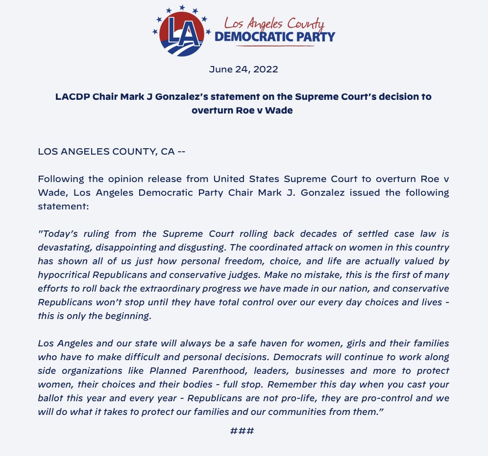 Remember this day when you cast your ballot this year and every year - Republicans are not pro-life, they are pro-control and we will do what it takes to protect our families and our communities from them. #RoeVsWade