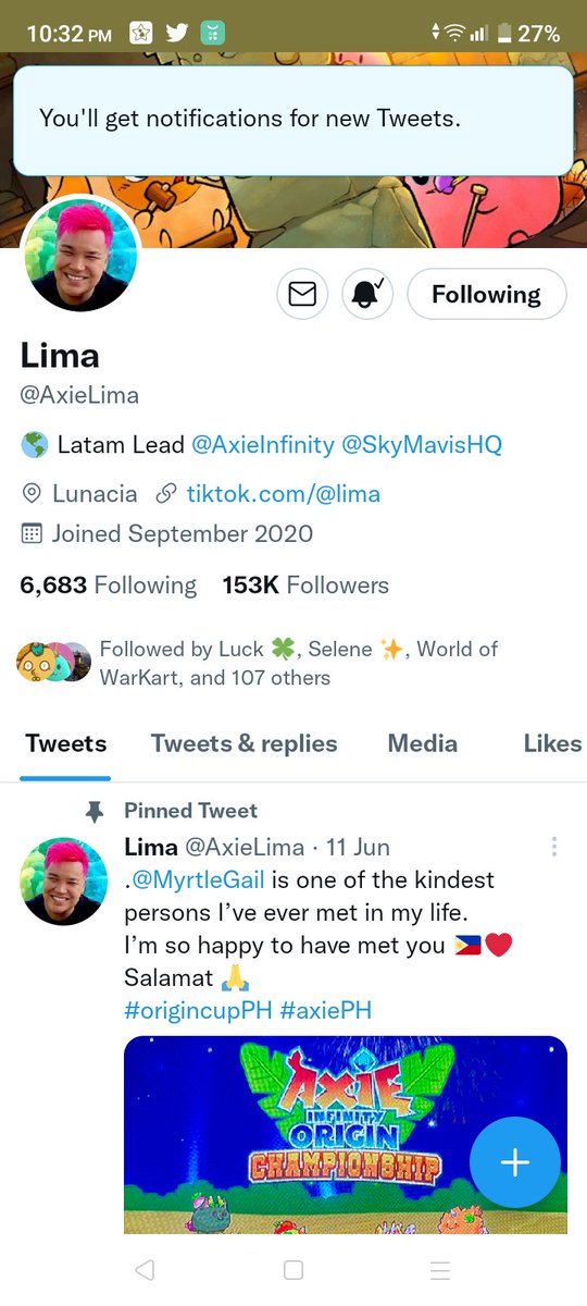 FredSegara's tweet photo. @AxieLuck @AxieLima @AxieInfinity_ES @AxieInfinityBR_ @AxieTonhaca Hoping
Thank You https://t.co/NCXaK52cJY