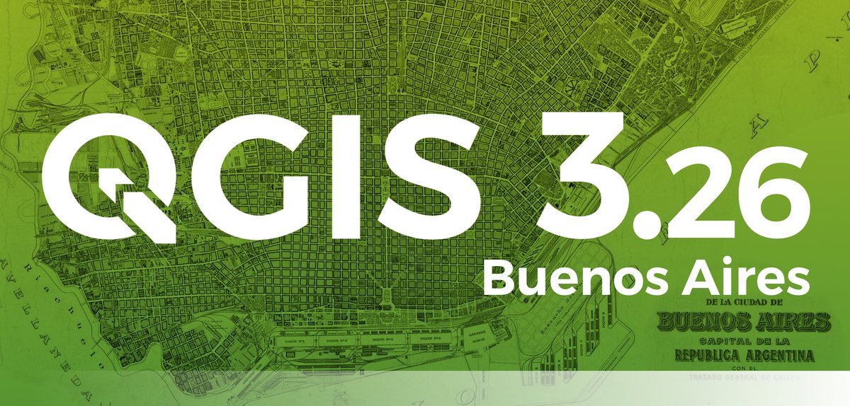 qgis's tweet photo. We are pleased to announce the release of QGIS 3.26 ‘Buenos Aires’ and hope you will enjoy it!
https://t.co/P6EkDygELA https://t.co/Rpgq8mE7Dz