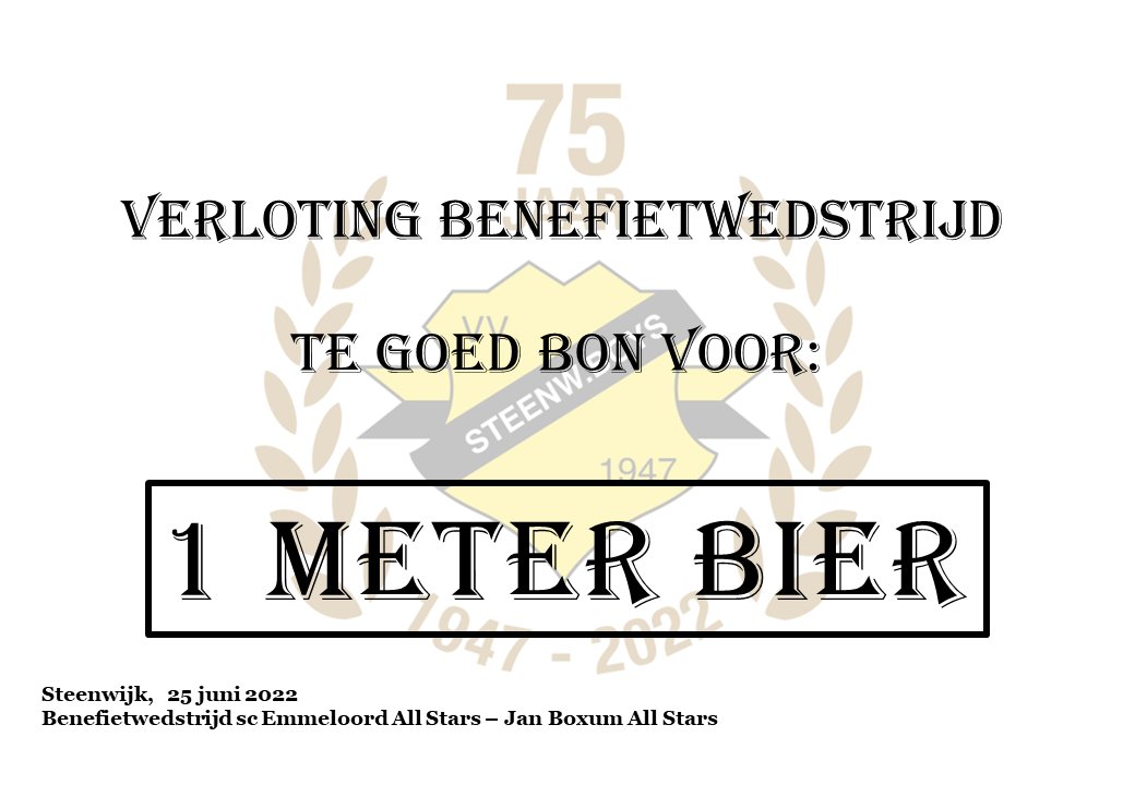 SteenwijkerBoys's tweet photo. Na de benefietwedstrijd is er tijd voor een praatje en drankje en de voetjes kunnen van de vloer.
En we hebben nog een #verloting met mooie prijzen , al zeggen we het zelf als organisatie.
Mede mogelijk gemaakt door de volgende bedrijven: https://t.co/Tp2AxunK45