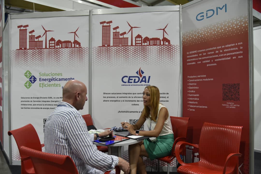CEDAICUBA's tweet photo. Materializa #CedaiCuba su participación en la 2da edición de la #FeriaEnergia2022 a través de negociaciones y acuerdos de trabajo;además de presentación de ponencias técnicas y lanzamiento de Mipyme estatal Soluciones Energéticamente Eficientes SURL.

#FeriaDeEnergia2022 https://t.co/7vv6NHIh06