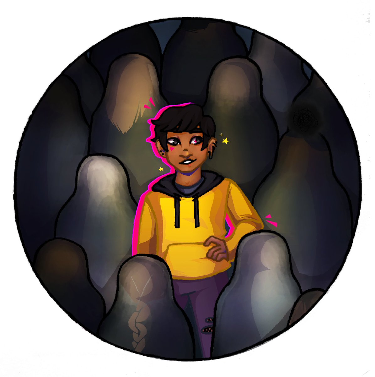 systemreset5's tweet image. Here’s my half of the fun art challenge i did with @WreathofLaurel_ 
We each did the linework of a piece and passed it over to be colored, good fun!