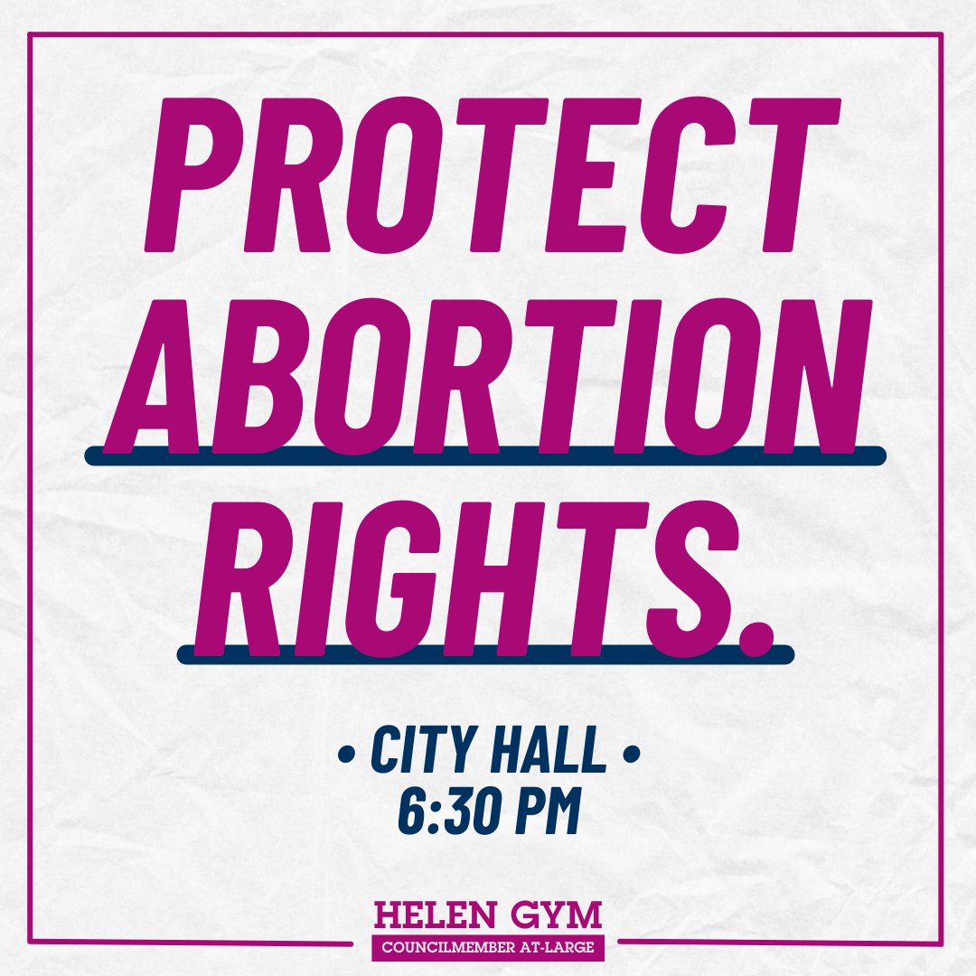 Abortion rights are human rights. 
Join us at City Hall at 6:30 PM.