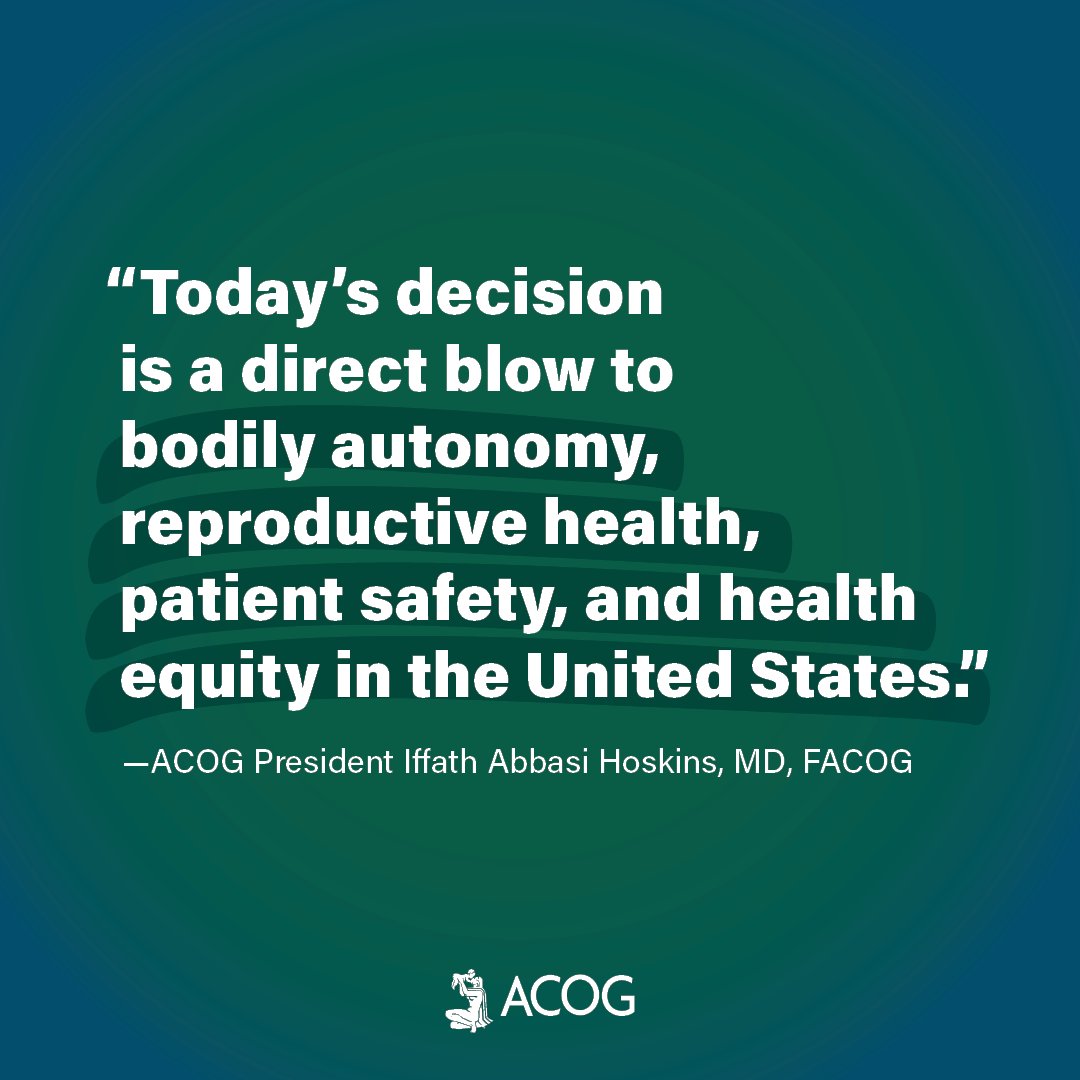 The Supreme Court decision in Dobbs v. Jackson is a destructive setback for ob-gyns and patients. However, we’ll continue with unwavering resolve to support all people who struggle against interference with the patient–physician relationship.