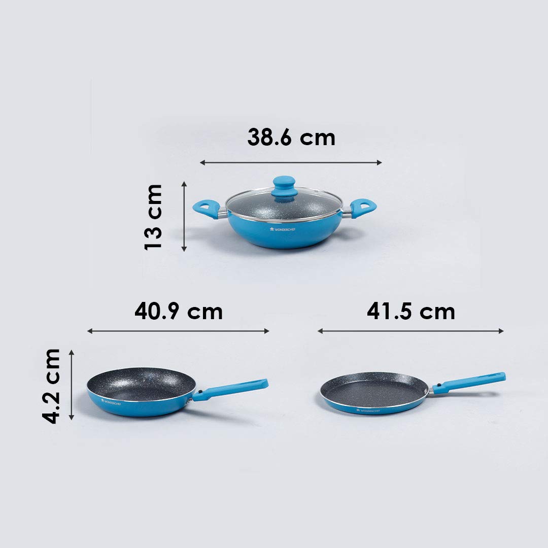 A2Amiya's tweet photo. Buy now ➡️ https://t.co/gH36B1iJwQ

Wonderchef Power Non-Stick Cookware Set, 4Pc (Wok with Lid, Fry Pan, Dosa Tawa), Induction Bottom, Soft Touch Bottom, Pure Grade Aluminum, PFOA Free, 2 Years Warranty, Blue
#shopping #A2amiyastore https://t.co/mbpvyL4yva