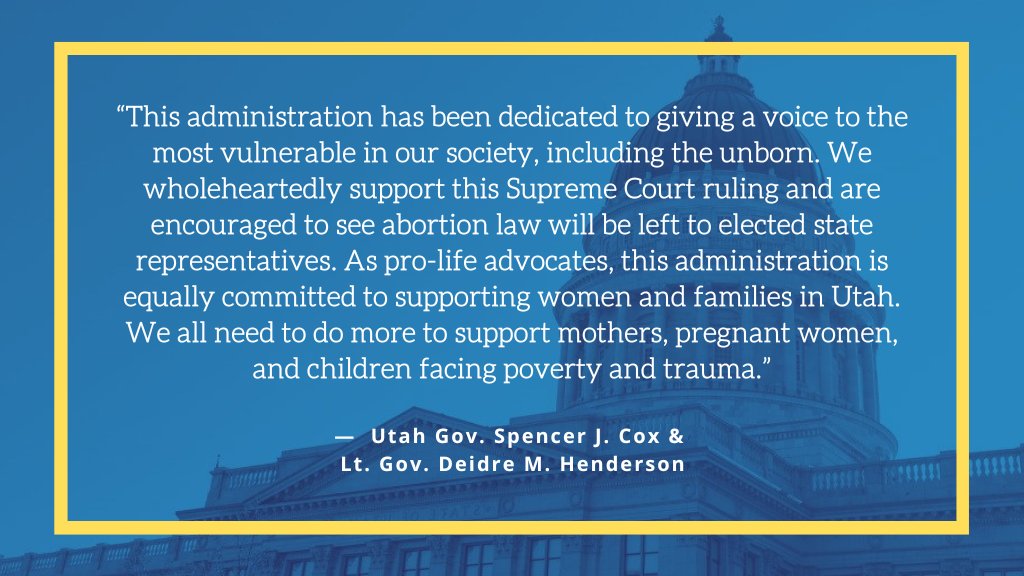 GovCox's tweet image. We wholeheartedly support today’s Supreme Court ruling.