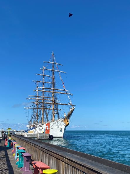 OceanKeyResort's tweet image. Our address of Zero Duval puts you oceanfront with the most incredible harbor views, and today we are in awe of a repatriated tall ship from 1946. We honor and truly appreciate all those who serve and protect our country.

#uscg #oceankeyresort #sunsetpier #noblehousehotels