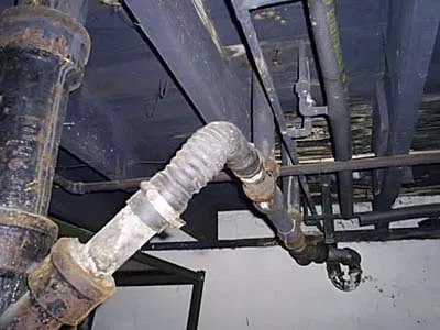 On average, a person will hold 12.5 jobs throughout their lifetime. Here we see evidence of a mechanic turned plumber. A radiator hose from a 1945 Pontiac was used to replace piping leading into the main drain stack. #BadbuildFriday Tip: Don't change jobs during the actual job!