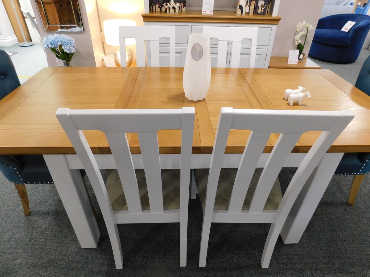 DLivingND's tweet photo. Today is National Cream Tea Day 😋 now, we're not going to debate about cream or jam first  👀 

Whichever way you enjoy your cream tea, they'll be particularly delicious being eaten around our Lundy table &amp; chairs this one pictured below is in the lovely Bluestar colour 🎨 https://t.co/qWuGYMrZva