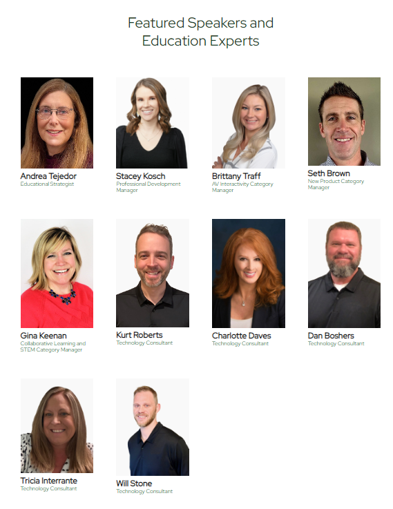 thad_caldwell's tweet photo. If you’re attending #ISTELive, please connect with our featured speakers and education experts from #TeamBluum.

Andrea Tejedor @AStrategicShift)
@staceykosch
@TraffBrittany
@gina_keenan
@Kurt_Roberts85
@dan_boshers
@triciaintertech 
Will Stone (@geauxwithwill) https://t.co/CePDcdgkIA