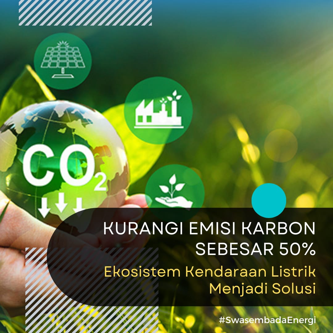 Solusi untuk kurangi Emisi karbon sebesar 50%, Ekosistem kendaraan listrik harus dipercepat. 

#SwasembadaEnergi