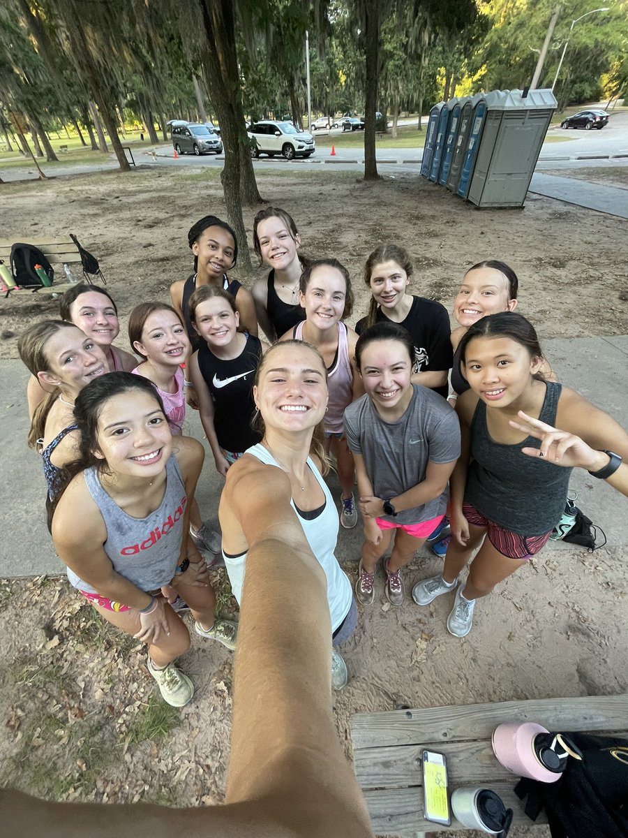 So proud of this great group of girls out here who are ready for this cross country season!!