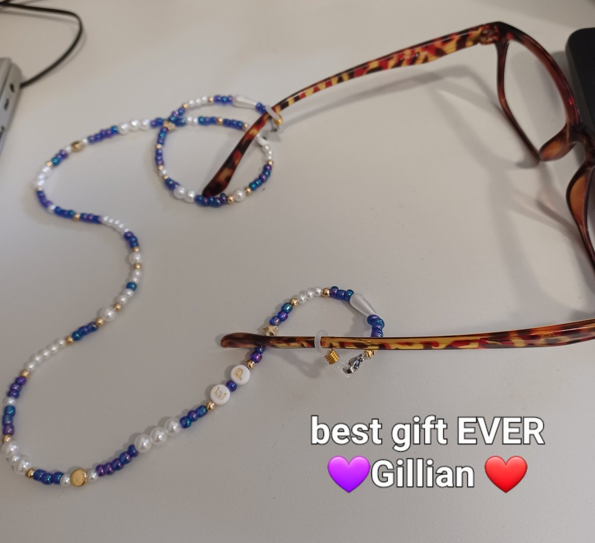 Look at my amazing chain for my glasses. Thank you <a href="/jsy7075/">Gillian 💕</a> what a ⭐️are 🙂
