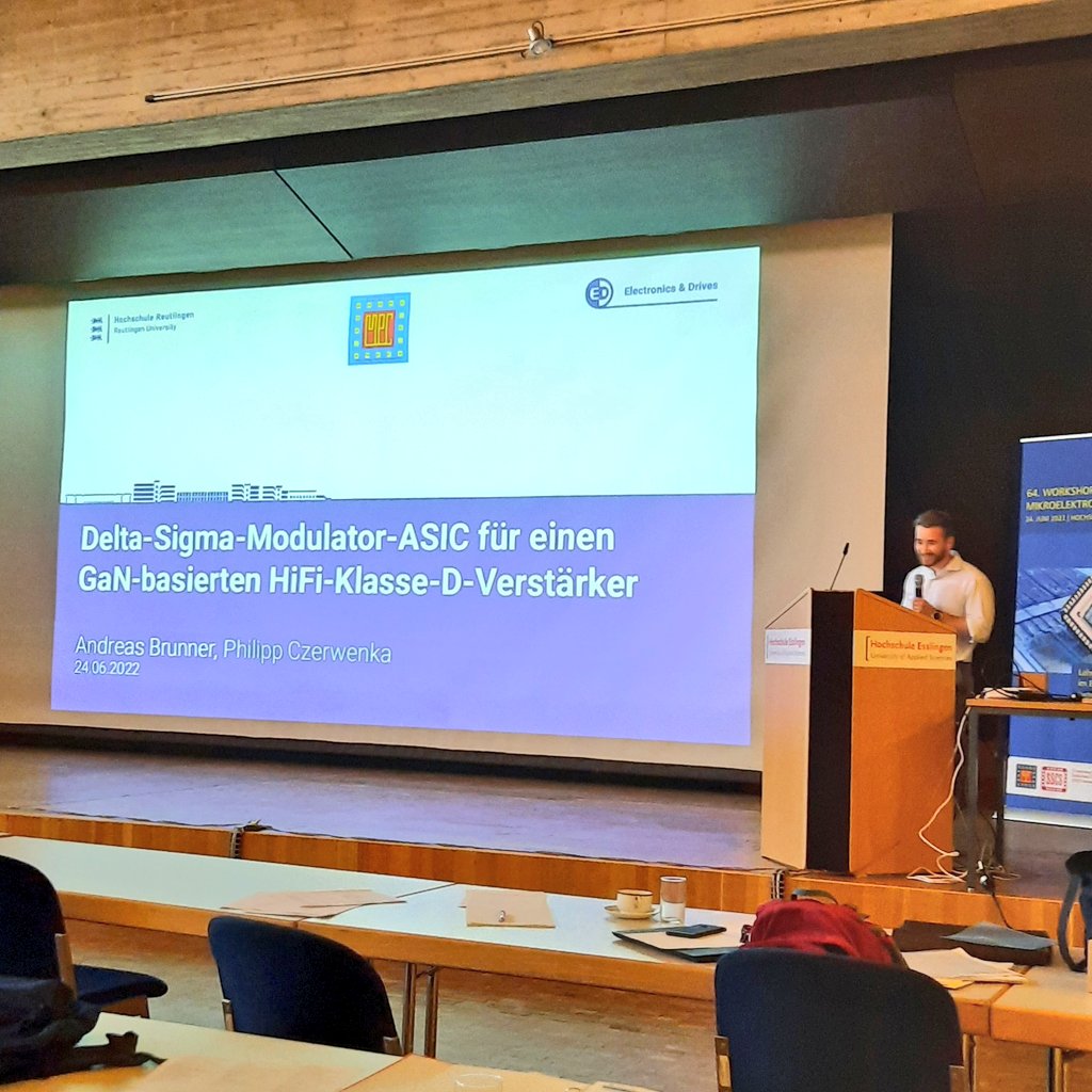 64. MPC-Workshop. Andreas Brunner präsentiert die Ergebnisse des <a href="/AMSEL_Amplifier/">AMSEL Amplifier</a>-Projekts: einen GaN-FET-Klasse-D-HiFi-Verstärker mit eigenem Modulator-ASIC.
#Mikroelektronik #Leistungselektronik #Master @HS_Reutlingen