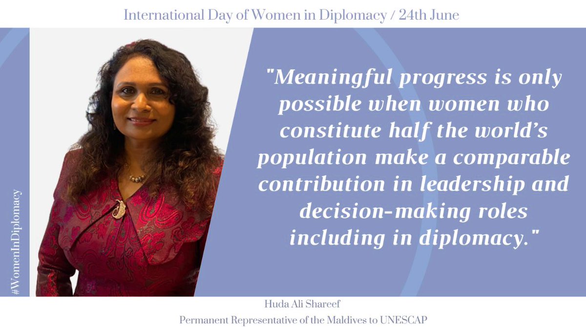 Greetings on this first International Day of #WomenInDiplomacy! Hats off to those who contributed to kickoff this initiative #IDWD