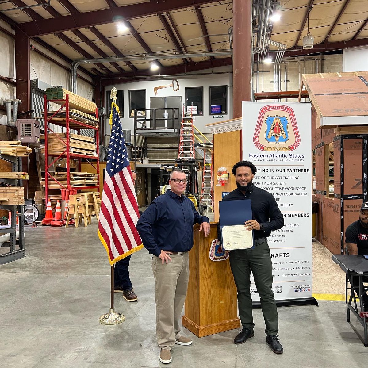 EASRCC (@eascarpenters) on Twitter photo Signing Day!!!
Congratulations to the eleven graduates from the #EASCarpenters Carpenter Apprenticeship Ready Program (CARP) in Hammonton #NJ
Thank you <a href="/milwaukeetool/">Milwaukee Tool</a> for donating tools for these excellent apprentices (officially!)
#UnionStrong
#UnionProud Signing Day!!!
Congratulations to the eleven graduates from the #EASCarpenters Carpenter Apprenticeship Ready Program (CARP) in Hammonton #NJ
Thank you <a href="/milwaukeetool/">Milwaukee Tool</a> for donating tools for these excellent apprentices (officially!)
#UnionStrong
#UnionProud