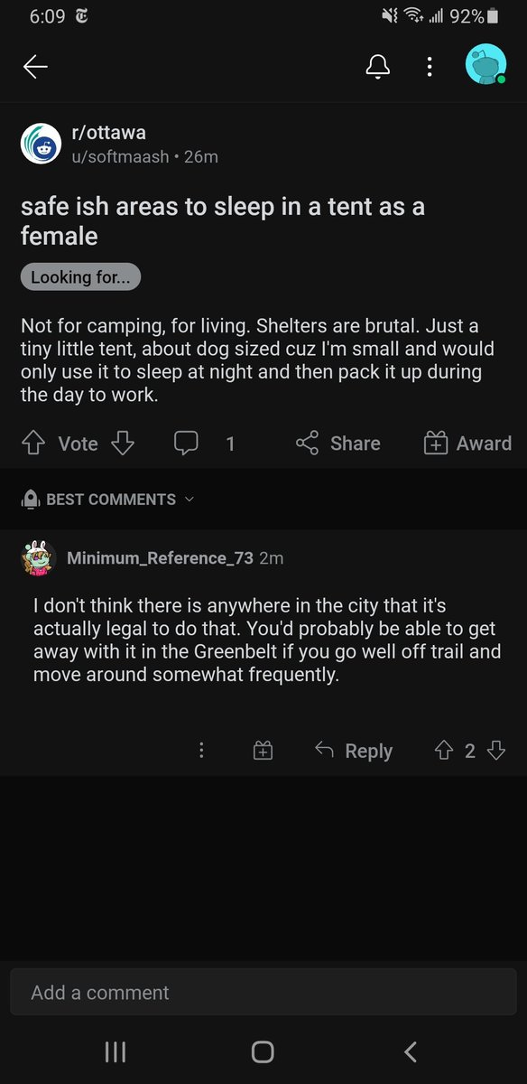 Tori_TLCR's tweet image. As a Canadian, we have women in Ottawa looking for a safe place to set up their tents because we have a housing crisis.