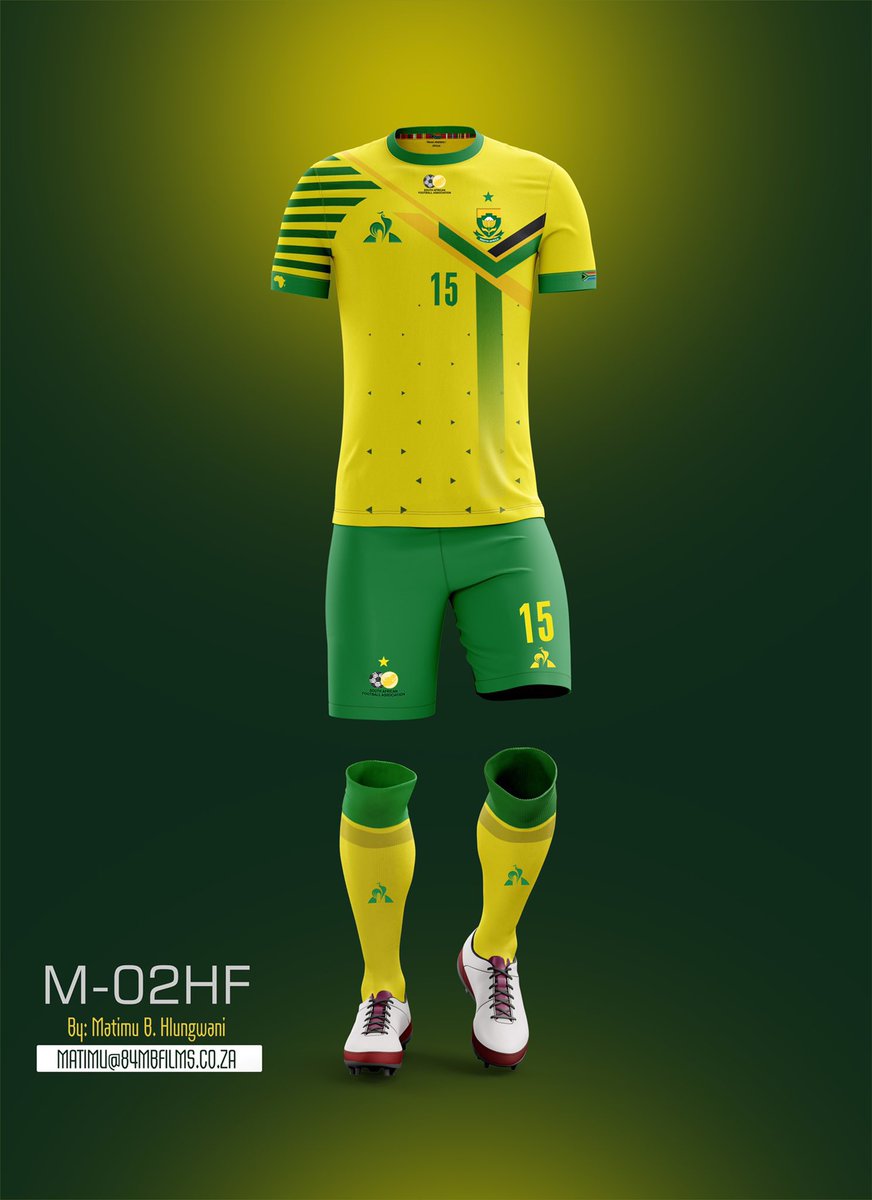 Football__Stage's tweet photo. Bafana Bafana kit designed by @djmightymu  

What do you guys think? https://t.co/ImVWjQTMou