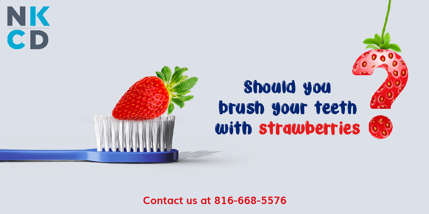 nkcdental's tweet image. Strawberries do have the ability to whiten your teeth as it contains malic acid, but if used frequently they can damage the enamel of your teeth and cause cavities. 🍓🦷 #Toothbrush #ToothbrushTips 
 #NKCDental