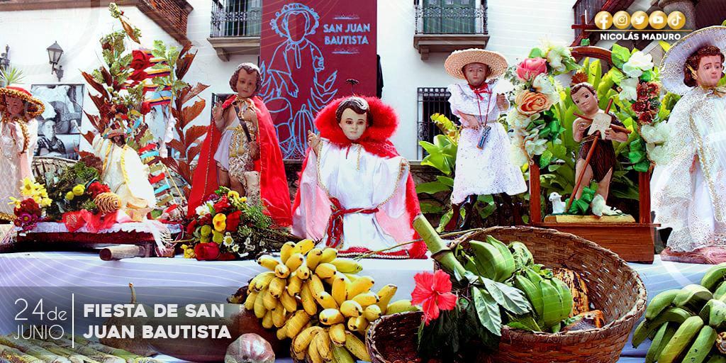 ¡Estamos de fiesta! Me siento muy feliz, porque este #24Jun, en diferentes regiones del país, nuestro pueblo canta y baila al repique de los tambores venezolanos, para homenajear a San Juan Bautista, una celebración cargada de mucha fe, alegría y esperanza.