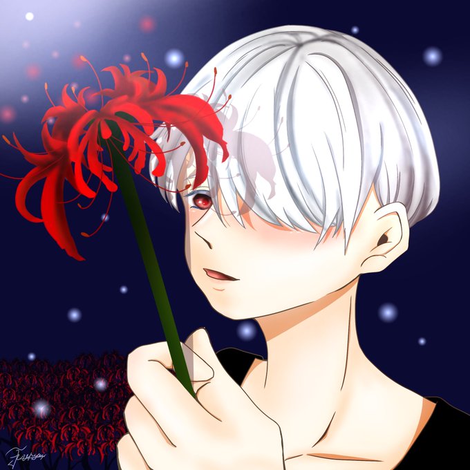 白髪男子のtwitterイラスト検索結果