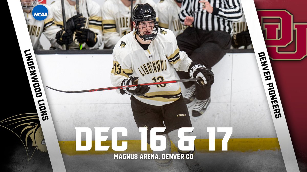 LindenwoodHKY's tweet photo. Let's finish this week of announcements with a bang. 
Our friends @DU_Hockey welcome us back to the mile high city for a series. 
#SamePrideNewHunt
#OneRoar
#LetsDoThis https://t.co/5IwzdDjB53