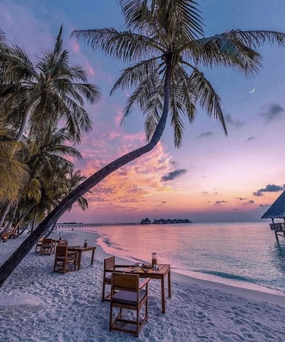 Sunset view in Maldives.
