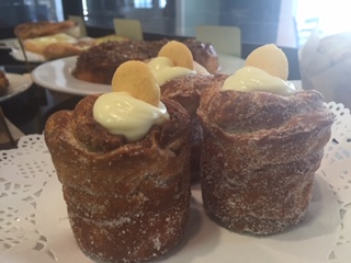 Scribs_Coffee's tweet photo. Cream-filled Cruffins are in the bakery case today (croissant dough baked in a muffin tin and filled with pastry cream)! https://t.co/X8q1wqJr0V
