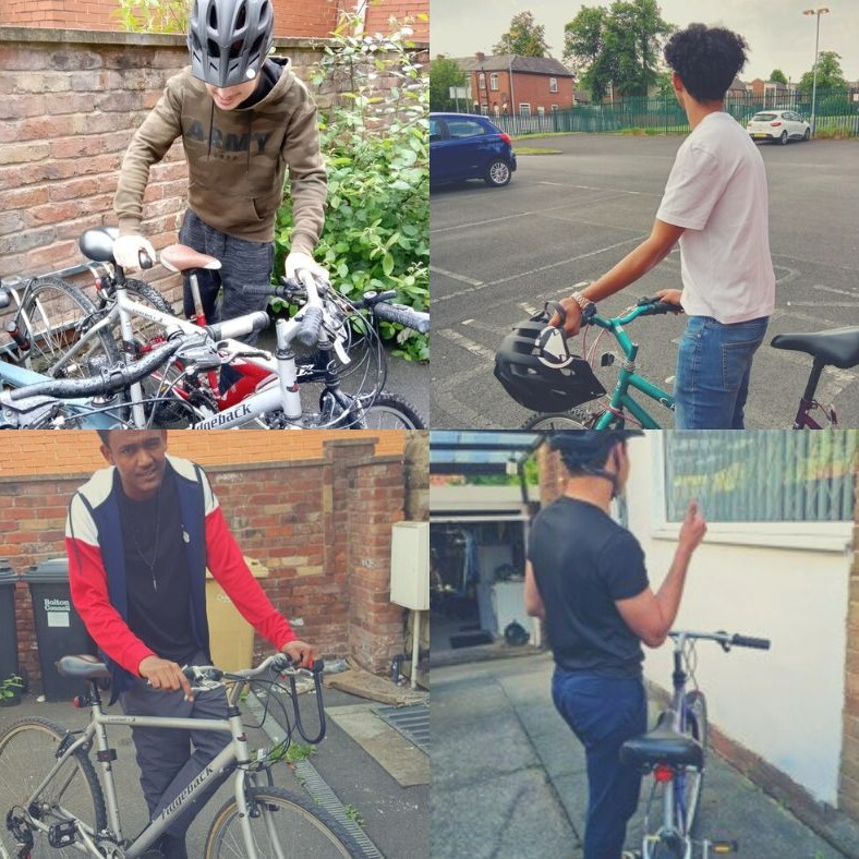 More refurbished bikes donated! MCF were delighted to donate bikes to a group of young asylum seekers in Bury and Bolton. Bikes refurbished by trainees in the bike workshop @WRAP174 were donated to help the boys easily travel to college and to support their mental health.