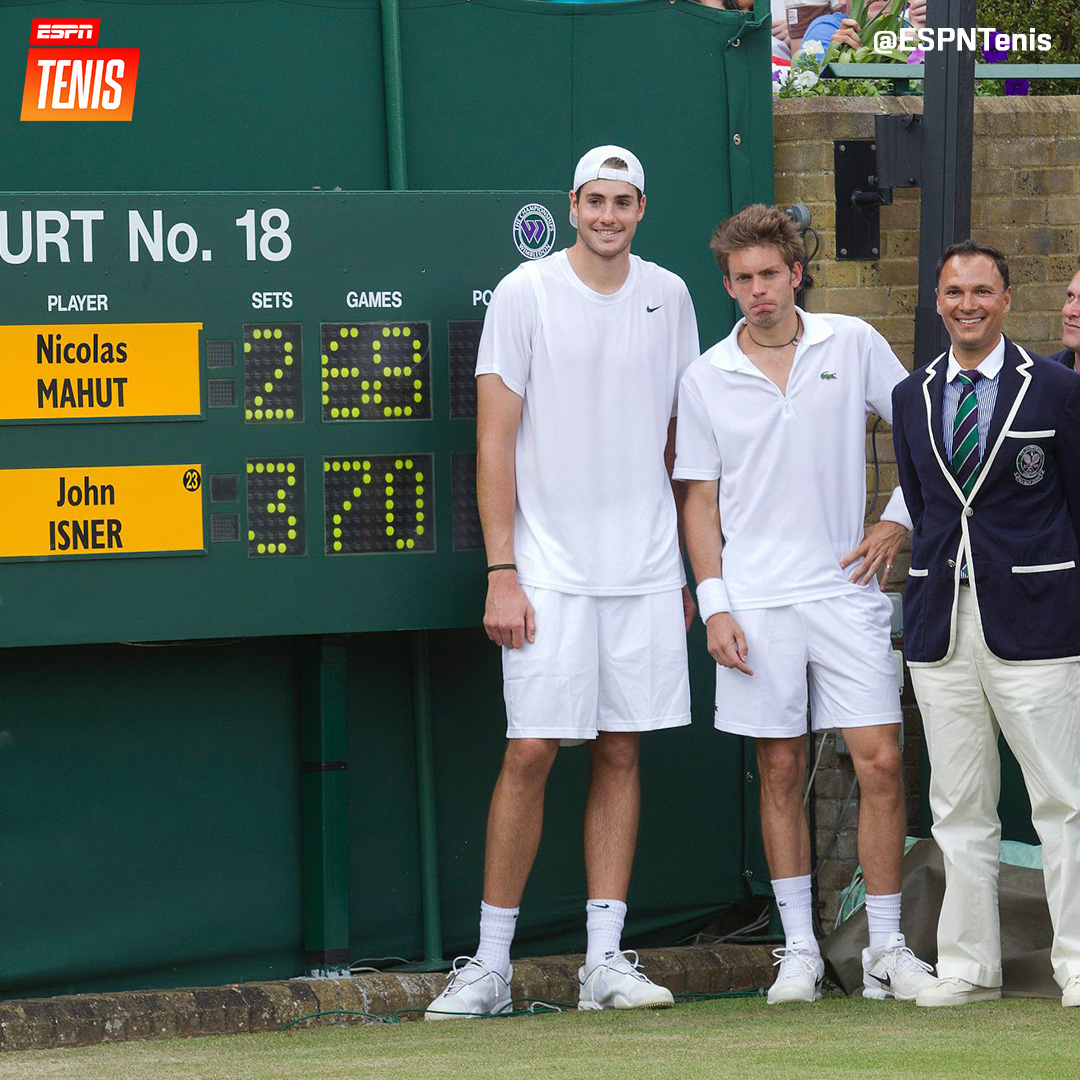 ESPNtenis's tweet photo. ¡Levante la mano quién se acuerda de este partido! 🙋‍♂️
 
En el siguiente link, 10 datos del histórico Isner-Mahut que no conocías. ⬇️