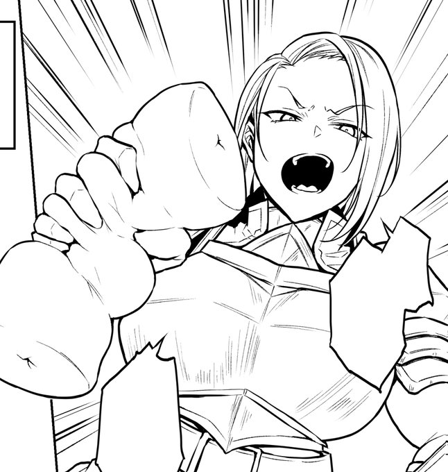 ギャルと女騎士の漫画の進捗です 