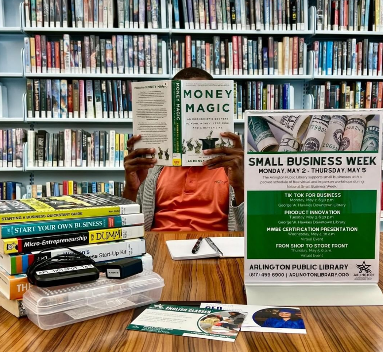uta_csl's tweet photo. Arlington Public Library

Dreams Begin Here

Serving more than 1.5 million people a year, Arlington Public Library holds more than 550,000 items, from books, to digital photo collections, genealogy resources, and grant funded kits for parents and teachers. https://t.co/GOglhRgZrZ