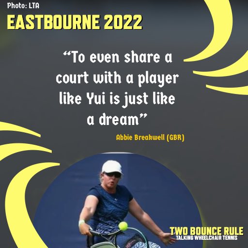 Hands up if you’re enjoying the #wheelchairtennis at #RothesayInternational in Eastbourne Well for our coverage of this one we’ve decided to get an “Abbie eye-view” of the goings on @AbbieBreakwell over to you twobounceruletennis.com/2022/06/24/eas…