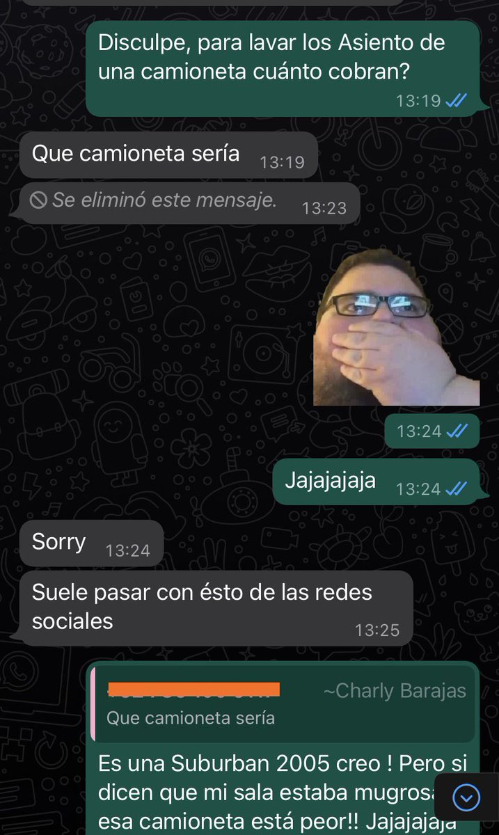 escoaid's tweet photo. @marfilu_ Jajajajajaj así me hicieron, el vato creyó que le mando mensaje a su esposa y me mando:  “tu criticando a la chava de la sala mugrosa y hasta nos califico bien en fb” 
Ps si wey por algo los contrate jajajajaja https://t.co/0R7hyZgZe8