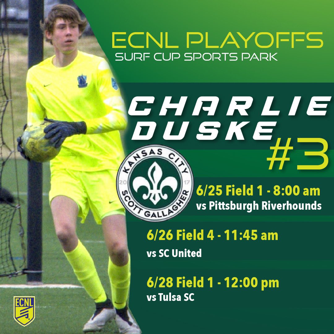 ECNL playoffs start tomorrow. Excited to play some great competition as we look to continue this great season <a href="/KCSGECNL05/">KCSG ECNL 04/05</a>