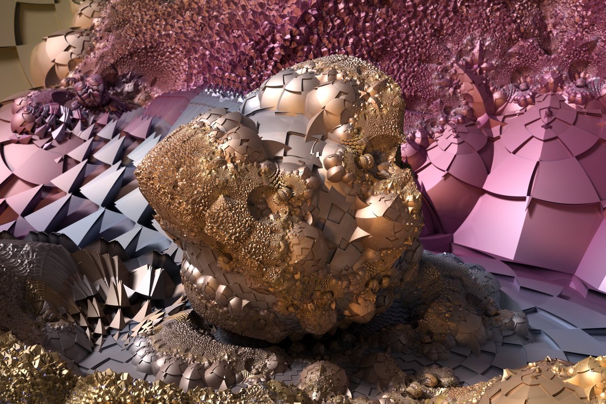 8K 3D Fractal gold nugget 👀 #CNFT Available for purchase on <a href="/Tokhun_io/">Tokhun.io</a>:

tokhun.io/marketplace/yO… - 60ADA

#CNFT #Fractals #FractalArt #CNFTCommunity #CNFTdrop #Fractal #NFTart #NFTArtist #MB3D #Mandelbulb3D