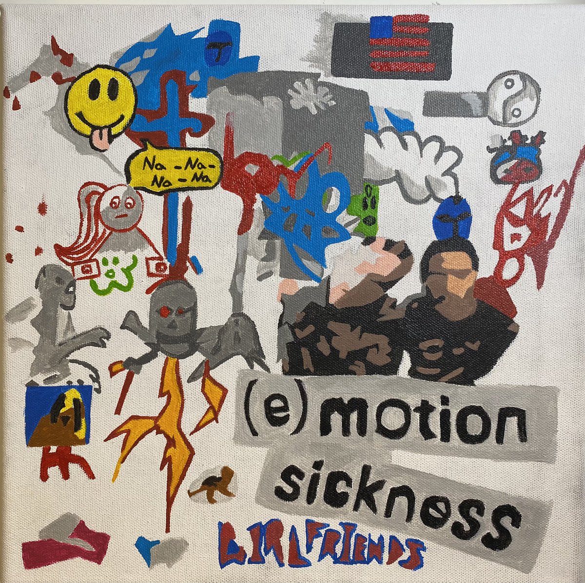 kekoaart's tweet photo. (e)motion sickness painting!🤟 @girlfriendsxo @travismills @nickgross #girlfriends #emotionsickness https://t.co/EC7Qu9o35p