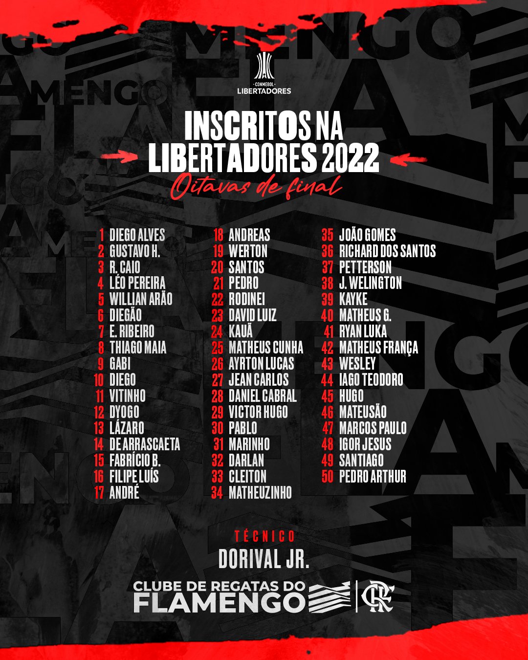 Clube de Regatas do Flamengo - É amanhã, Nação! O Mengão enfrenta o Unión La Calera, às 21h30, no Chile, pela fase de grupos da Libertadores. Acompanhe a transmissão em áudio da