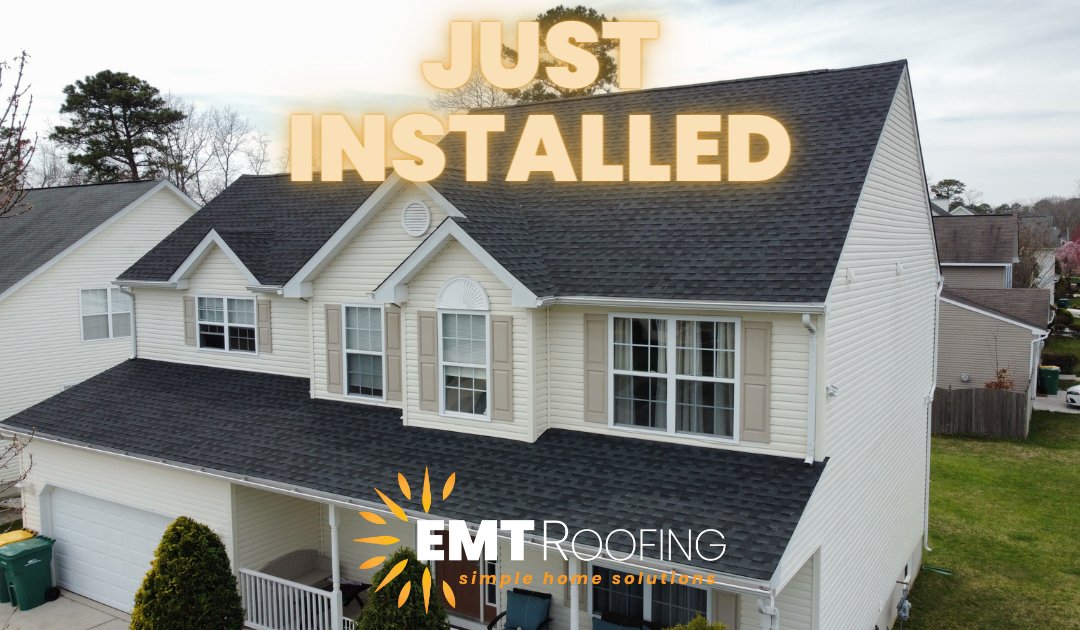 Doesn't this new <a href="/GAFroofing/">GAF Roofing</a> Timberline HDZ roof look amazing?! Raymond chose charcoal to stand out on his house but there are several other options to choose from as well. #EMT #GAF #MasterElite